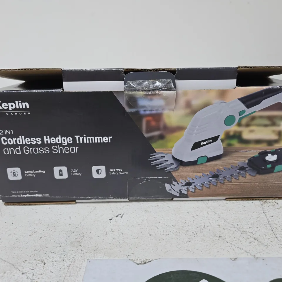 KEPLIN GARDEN 2-IN-1 CORDLESS HEDGE TRIMMER AND GRASS SHEAR