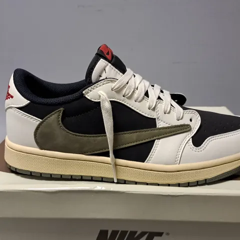 BOXED NIKE X TRAVIS SCOTT AIR JORDAN 1 LOW OG SP 'OLIVE' (W) - UK 9