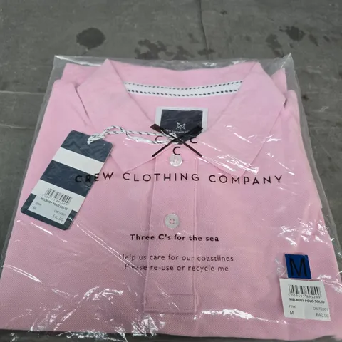 CREW CLOTHING COMPANY MELBURY POLO SOLID PINK β MEN'S POLO SHIRT, UK M