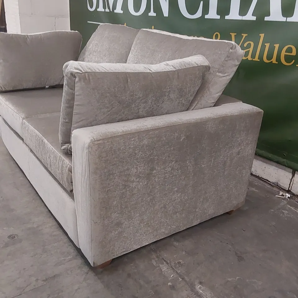QUALITY DESIGNER VELVET UPHOLSTERED SOFA 