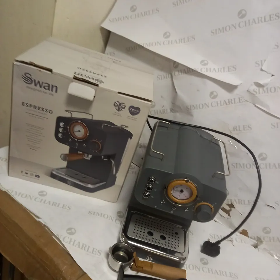 SWAN ESPRESSO COFFEE MAKER - GREY