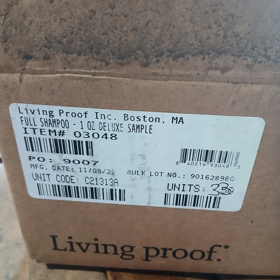 PALLET OF APPROXIMATELY 11,000 LIVING PROOF FULL SHAMPOO – 1 OZ DELUXE SAMPLE