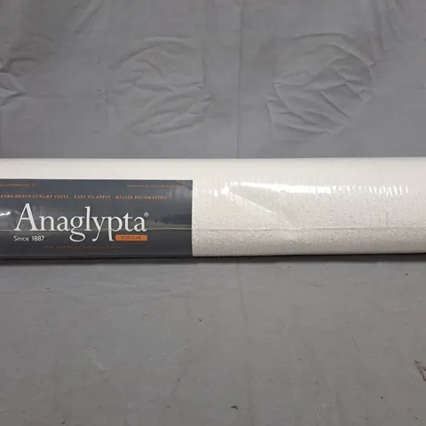 ANAGLYPTA SHERWOOD WHITE PAINTABLE STRIPE WALLPAPER VINYL EMBOSSED TEXTURED