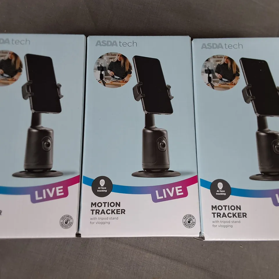 LOT OF 45 3-PACKS OF BRAND NEW MOTION TRACKERS WITH TRIPOD STAND