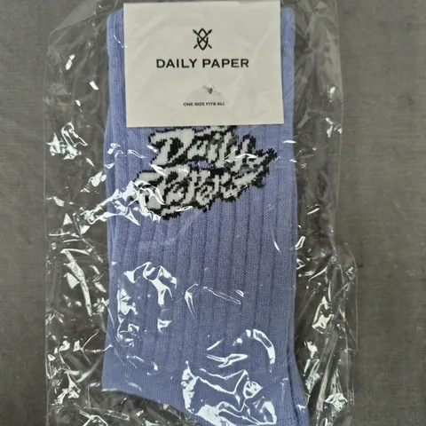 DAILY PAPER PAIR OF SOCKS IN LILAC - ONE SIZE