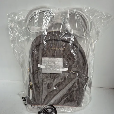 MICHAEL KORS MK PRINT BACKPACK - MONOGRAM BROWN FABRIC