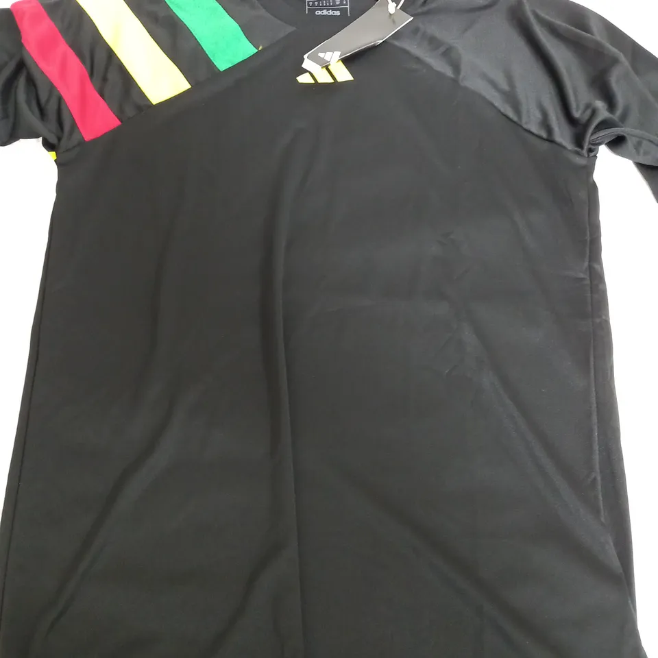 ADIDAS BLACK JERSEY REGUALR FIT - SMALL