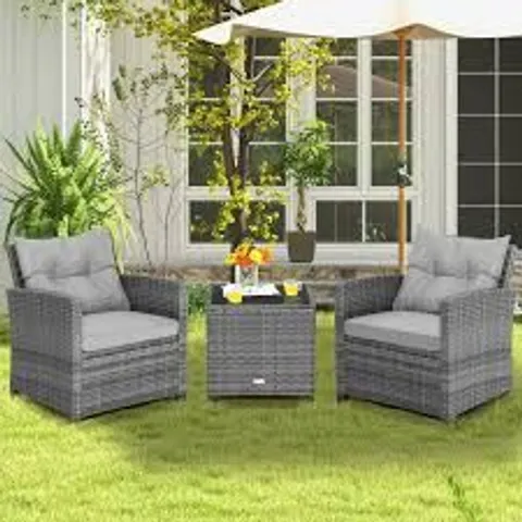 BOXED COSTWAY 7-PIECE PATIO FURNITURE SET WITH BACK AND SEAT CUSHIONS