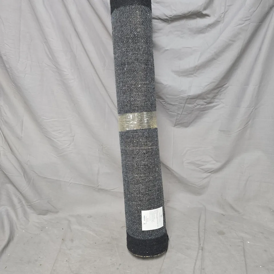 GEOMETRIC PATTERNED RUG – BLUE, GREY AND MUSTARD TRIANGLES