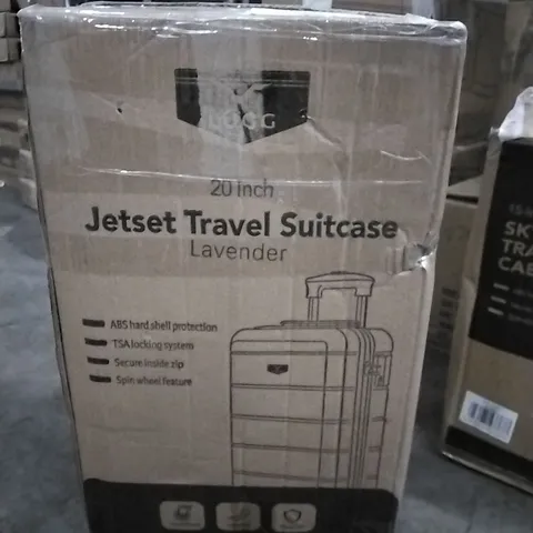 BOXED 20 INCH JET-SET TRAVEL SUITCASE LAVENDER