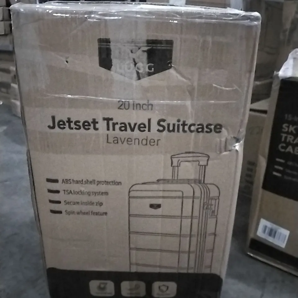 BOXED 20 INCH JET-SET TRAVEL SUITCASE LAVENDER 
