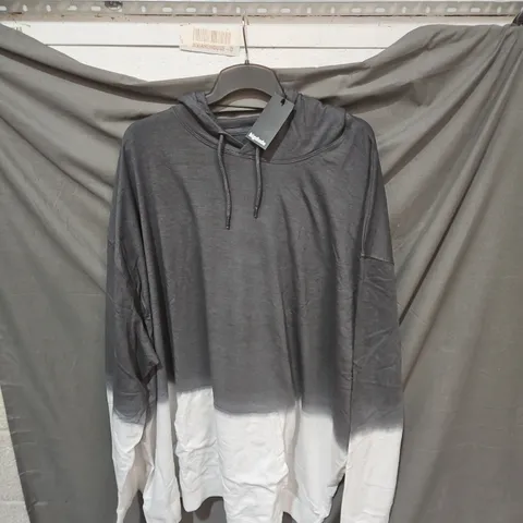 CHARCOAL & LIGHT GRAY GRADIENT HOODIE SWEATSHIRT – UK 8XL.