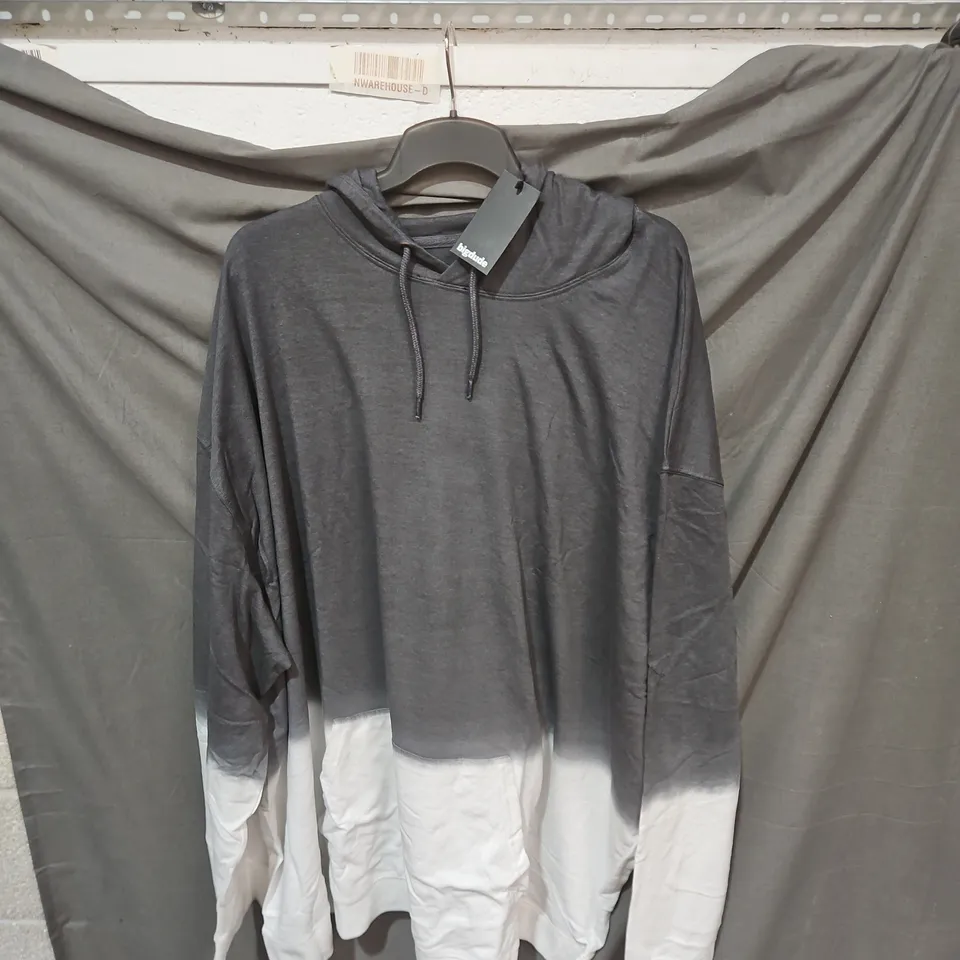 CHARCOAL & LIGHT GRAY GRADIENT HOODIE SWEATSHIRT – UK 8XL.