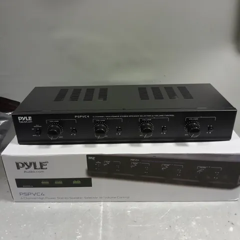 BOXED PYLE PSPVC4 HIGH POWERED STEREO SPEAKER SYSTEM