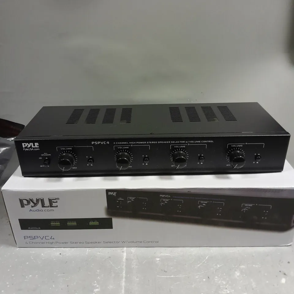 BOXED PYLE PSPVC4 HIGH POWERED STEREO SPEAKER SYSTEM 