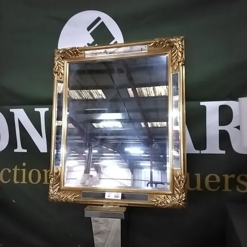 DEKNUDT MIRROR WITH GILT FRAME APPROXIMATELY 90X110CM