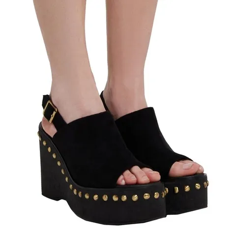 BRAND NEW BOXED KILLSTAR - WITCHBLOSSOM - BLACK WOMEN'S SHOES (SANDALS) SIZE 4