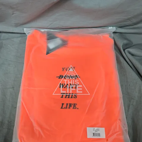 YDWTL ORANGE REDLINE HOODIE – SIZE S