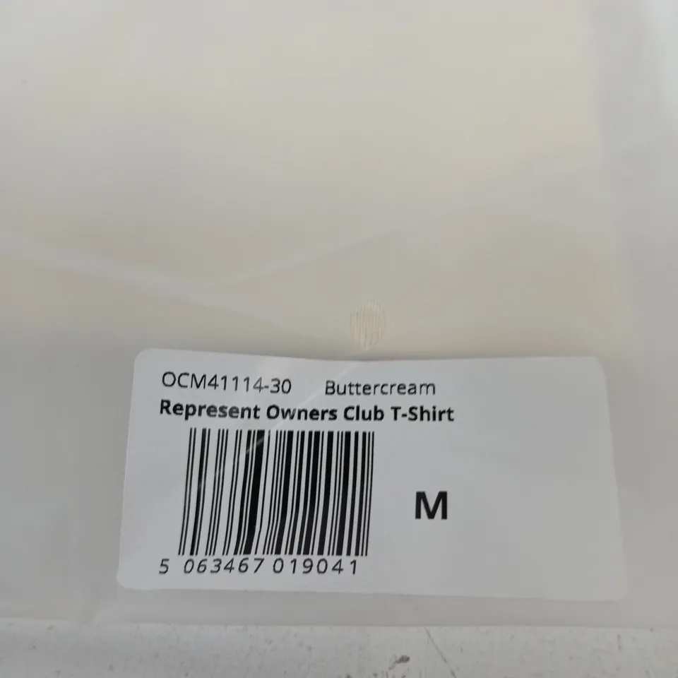 REPRESENT OWNERS CLUB T-SHIRT – BUTTERCREAM, UK SIZE M