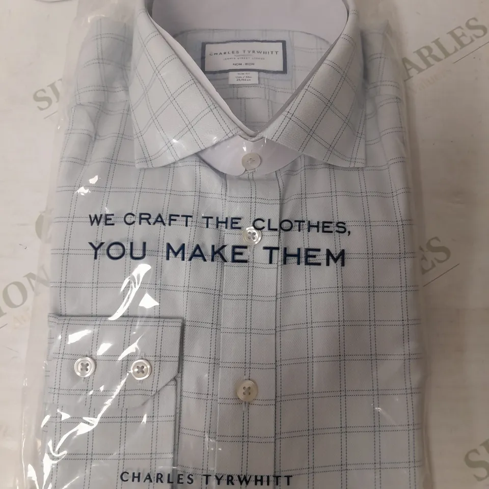 CHARLES TYRWHITT SLIM FIT SHIRT IN WHITE - 39/86cm
