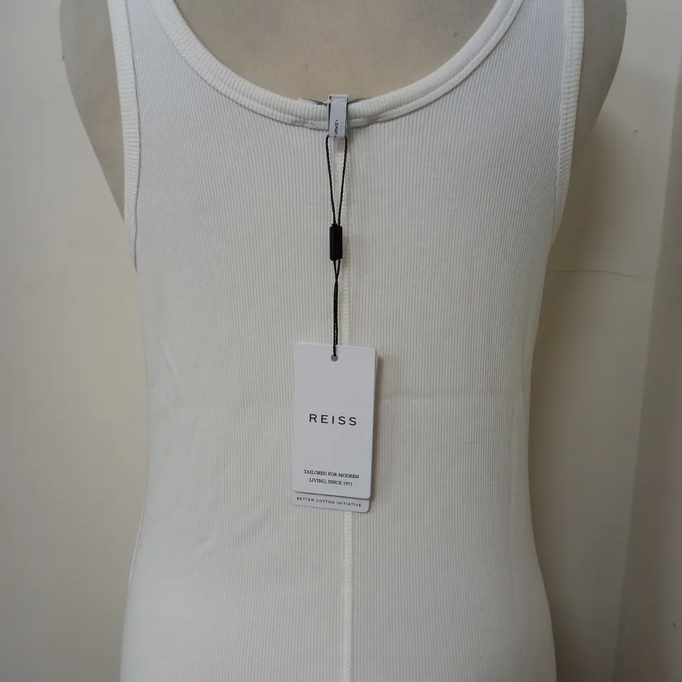 REISS VIOLET SCOOP NECK RIB VEST SIZE M