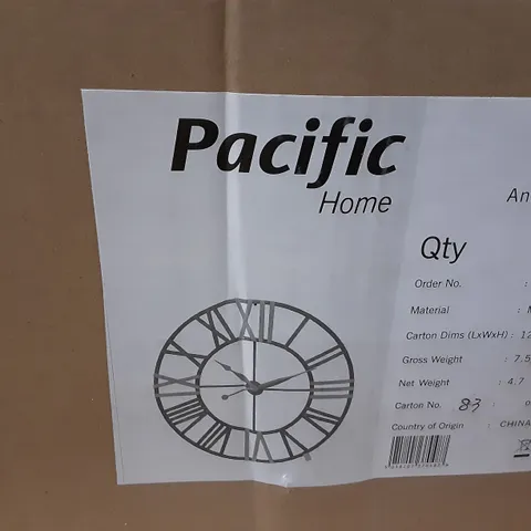 BOXED OVERSIZED SEAL BEACH 120CM WALL CLOCK 