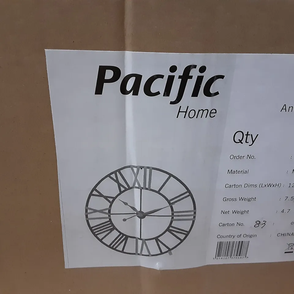 BOXED OVERSIZED SEAL BEACH 120CM WALL CLOCK 