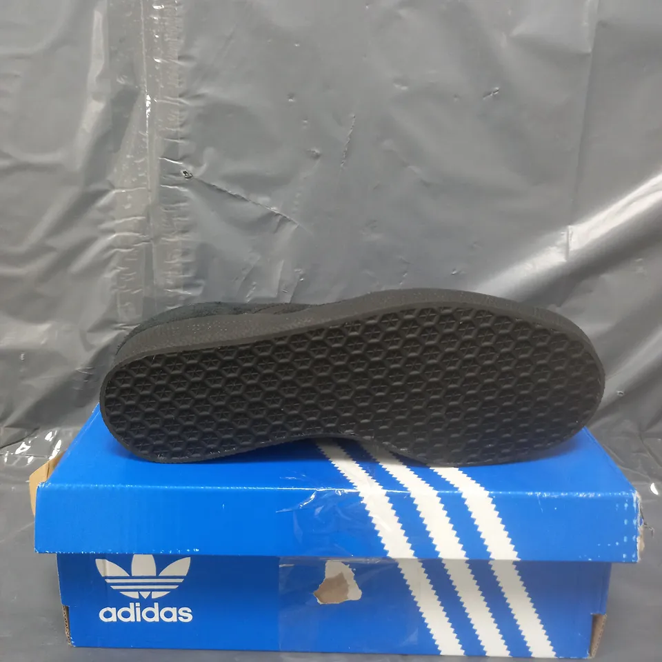 ADIDAS ORIGINALS GAZELLE - BLACK/BLACK SIZE 3  RRP £75
