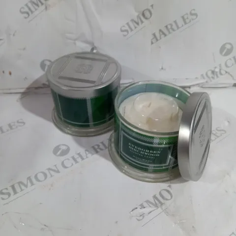 BOXED HOMEWORX WICK CANDLES OF EVERGREEN BIRCHWOOD, AND VANILLA
