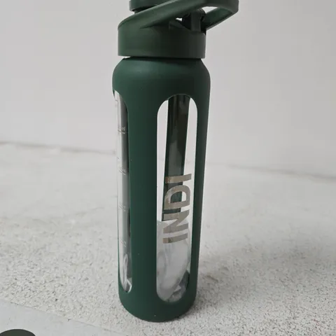INDI GREEN SILICONE-SLEEVED SPORTS WATER BOTTLE
