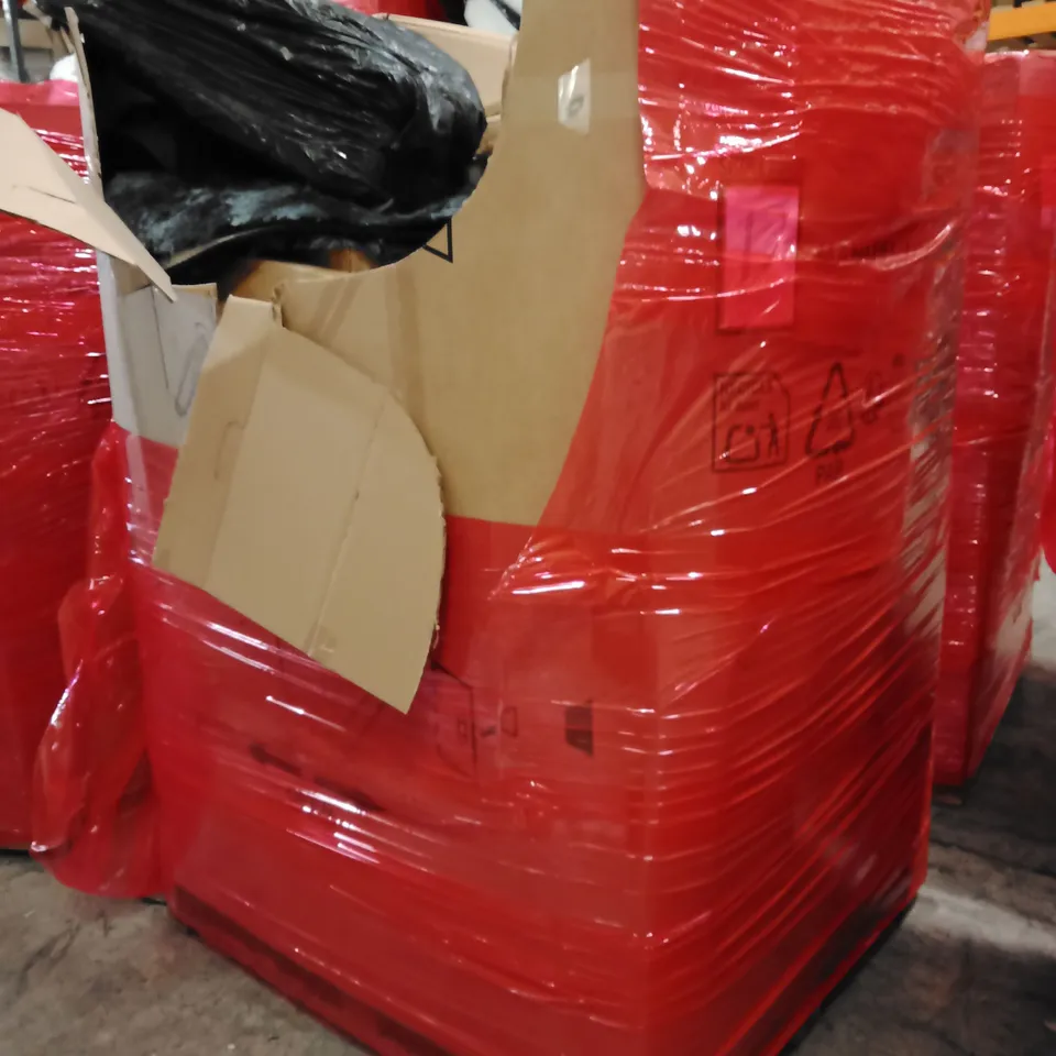 PALLET OF ASSORTED HOUSEHOLD GOODS AND PRODUCTS TO INCLUDE;AREA RUG, CUSHION,AIR COOLER