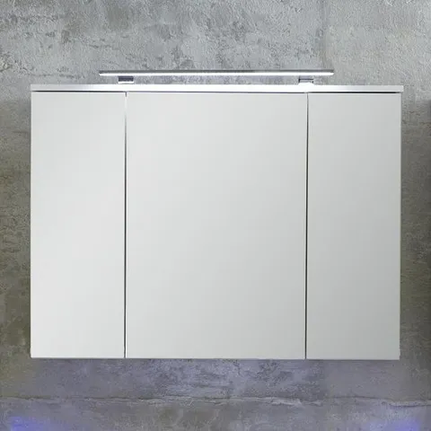 BRAND NEW BOXED DALE MIRRORED WALL CABINET WHITE HIGH GLOSS WITH 2 DOORS AND LED (1 BOX)