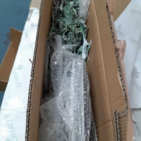BOXED ALISON CORK 180CM PRE-LIT GREEN LEAF DETAIL INDOOR WILLOW TREE - COLLECTION ONLY