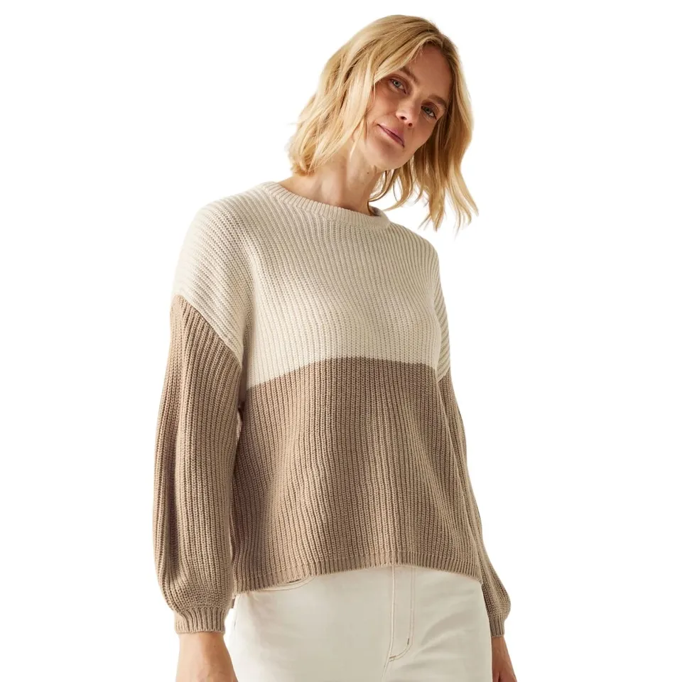 BRAND NEW REGATTA WOMENS KAMARIA KNITTED JUMPER SWEATSHIRT IN LIGHT VANILLA/BARLEYCORN SIZE UK 10