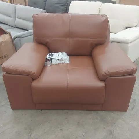 QUALITY DESIGNER FAUX LEATHER ARMCHAIR