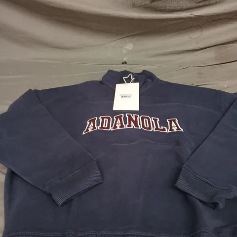 ADANOLA RELAXED FUNNEL ZIPPED SWEATSHIRT SIZE M