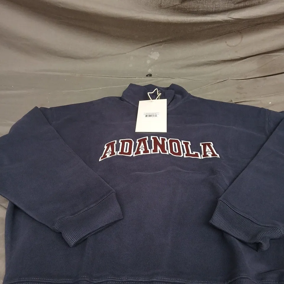 ADANOLA RELAXED FUNNEL ZIPPED SWEATSHIRT SIZE M