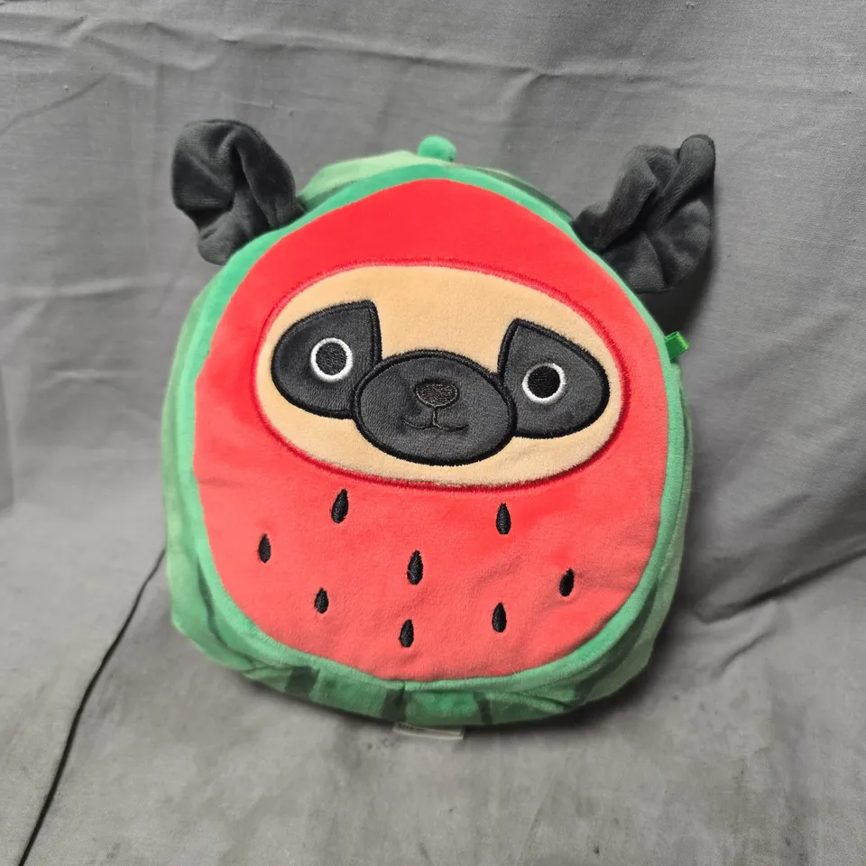 SQUISHMALLOWS WATERMELON PLUSH TOY – ROUND GREEN RIND, RED FLESH