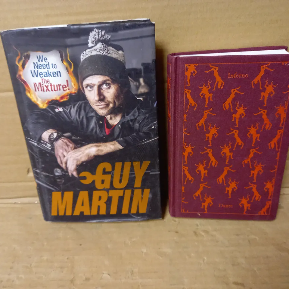 LOT OF 2 BOOKS - "INFERNO" BY DANTE AND "WE NEED TO WEAKEN THE MIXTURE" BY G. MARTIN