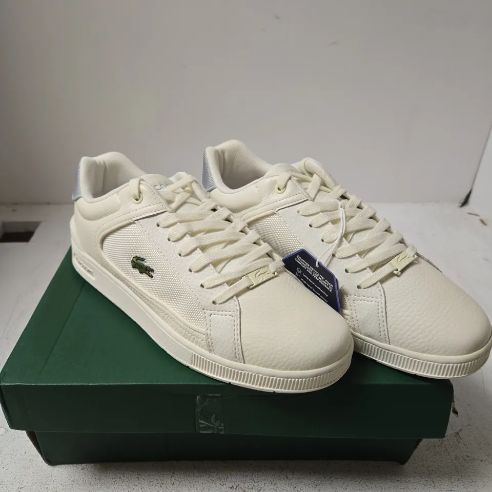 LACOSTE LEATHER SNEAKER – WHITE, UK 8
