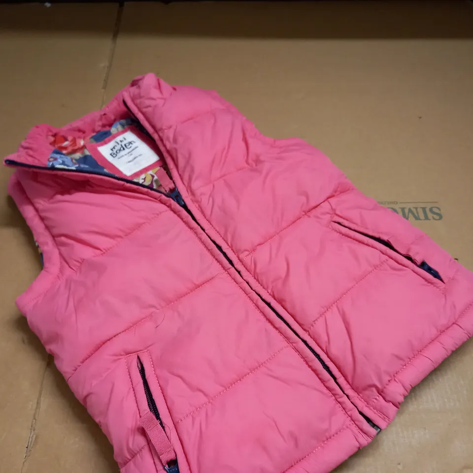 MINI BODEN PINK GILET - 7-8 YRS