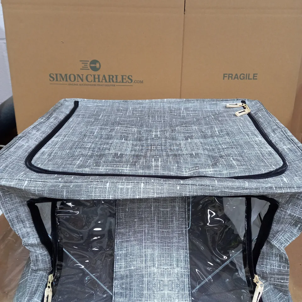 LOT OF 4 DESIGNER STYLE PORTABLE FOLDABLE STORAGE CONTAINERS 