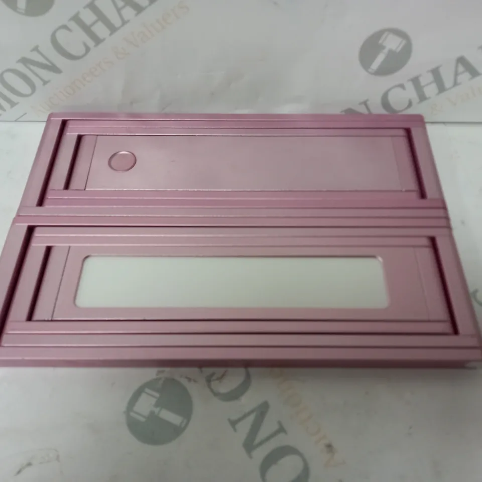 BOX OF TWO AURAGLOW RECHARGEABLE FOLDING DESK LAMPS IN PINK