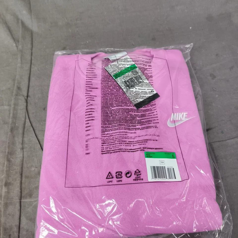 BAGGED KIDS NIKE PINK WOMEN'S ATHLETIC JUMPER – SIZE L