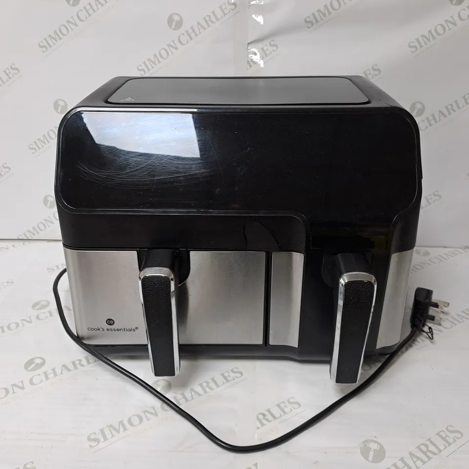 BOXED COOK'S ESSENTIALS 7.7L DUAL AIR FRYER IN BLACK