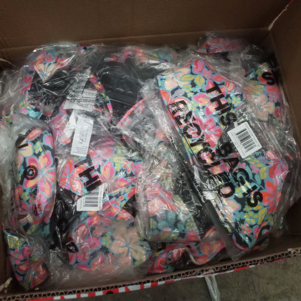 PALLET CONTAINING ASSORTED CLOTHING INCLUDING BIKINI TOPS, TRIM SHORTS & CREW SOCKS