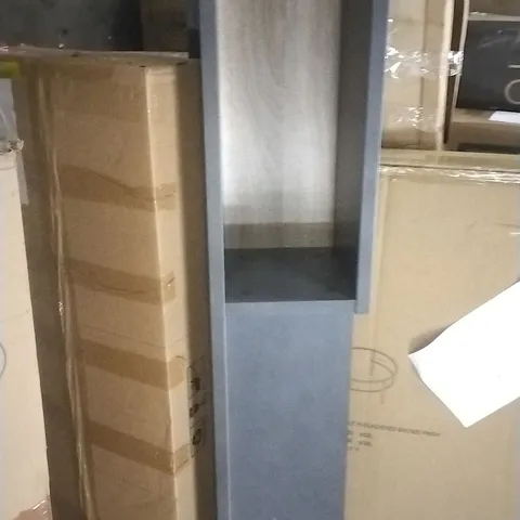 DARK GREY / LIGHT WOOD EFFECT WALL SHELF