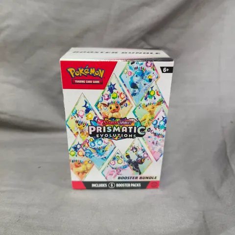 BOXED AND SEALED POKÉMON SCARLET & VIOLET PRISMATIC EVOLUTIONS BOOSTER BUNDLE – 6 BOOSTER PACKS