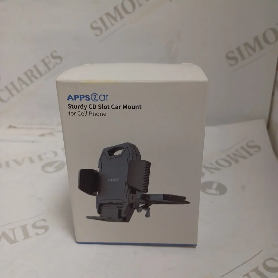 BOXED SEALED APP 2CAR STURDY CD SLOT MOBILE PHONE CAR MOUNT 