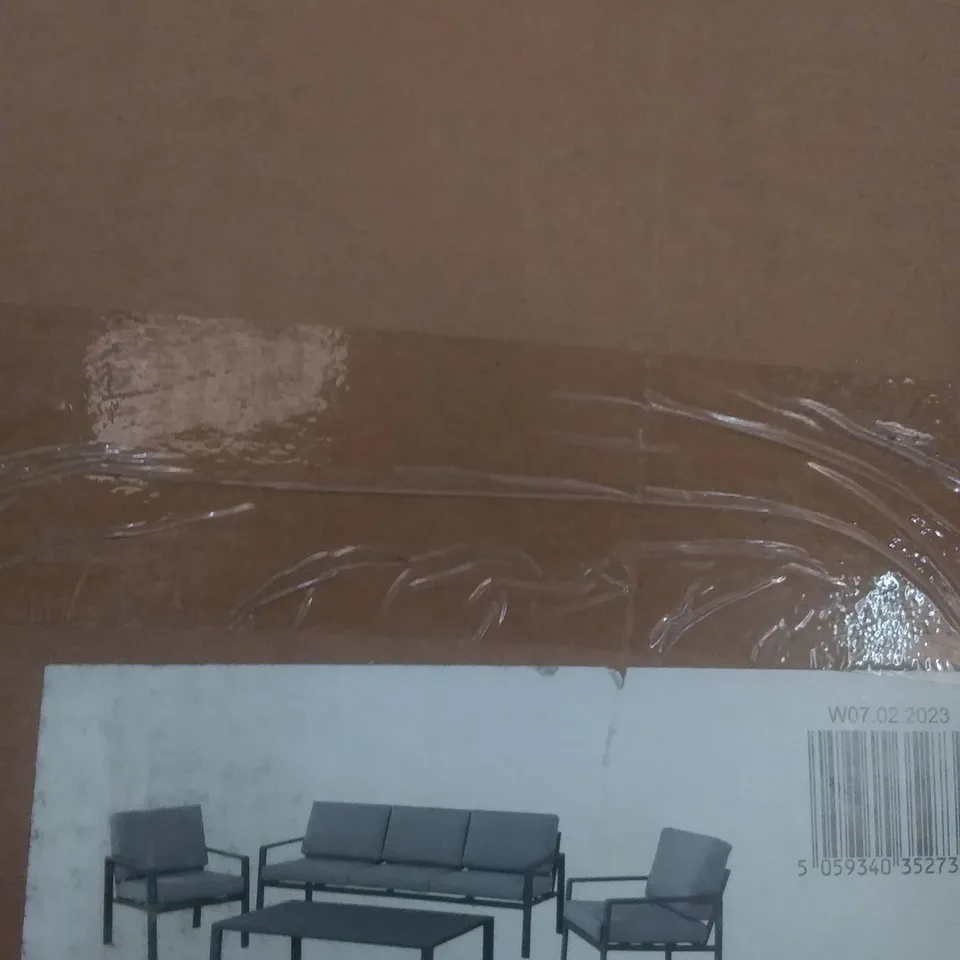 BOXED GOODHOME MOOREA ALUMINIUM COFFEE SET WITH CUSHIONS